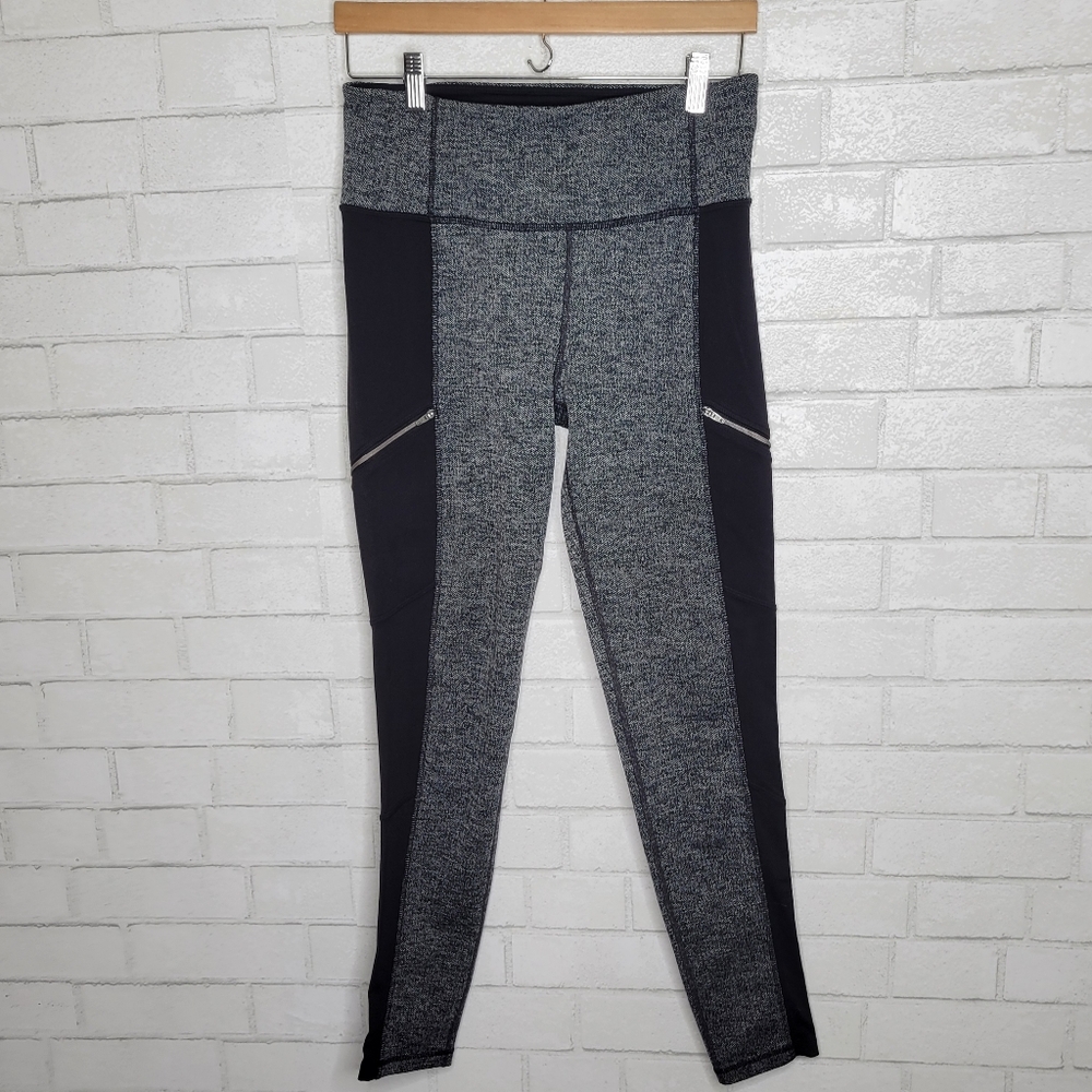 Athleta Black Heathered Gray Active Leggings
